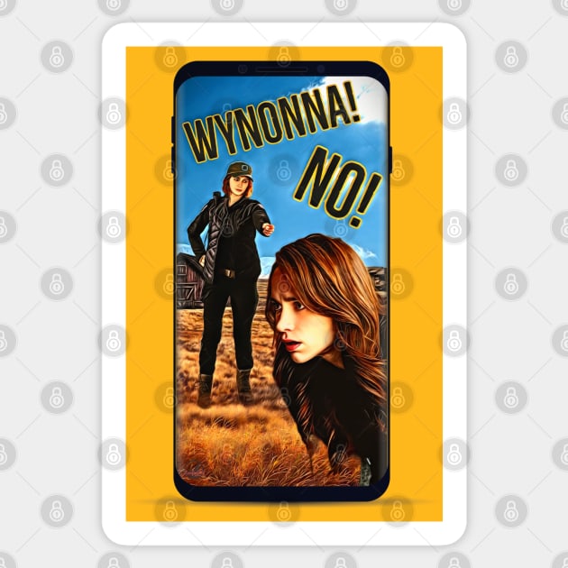 Wynonna, No! - Wynonna Earp Sticker by SurfinAly Design 